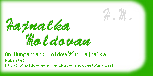 hajnalka moldovan business card